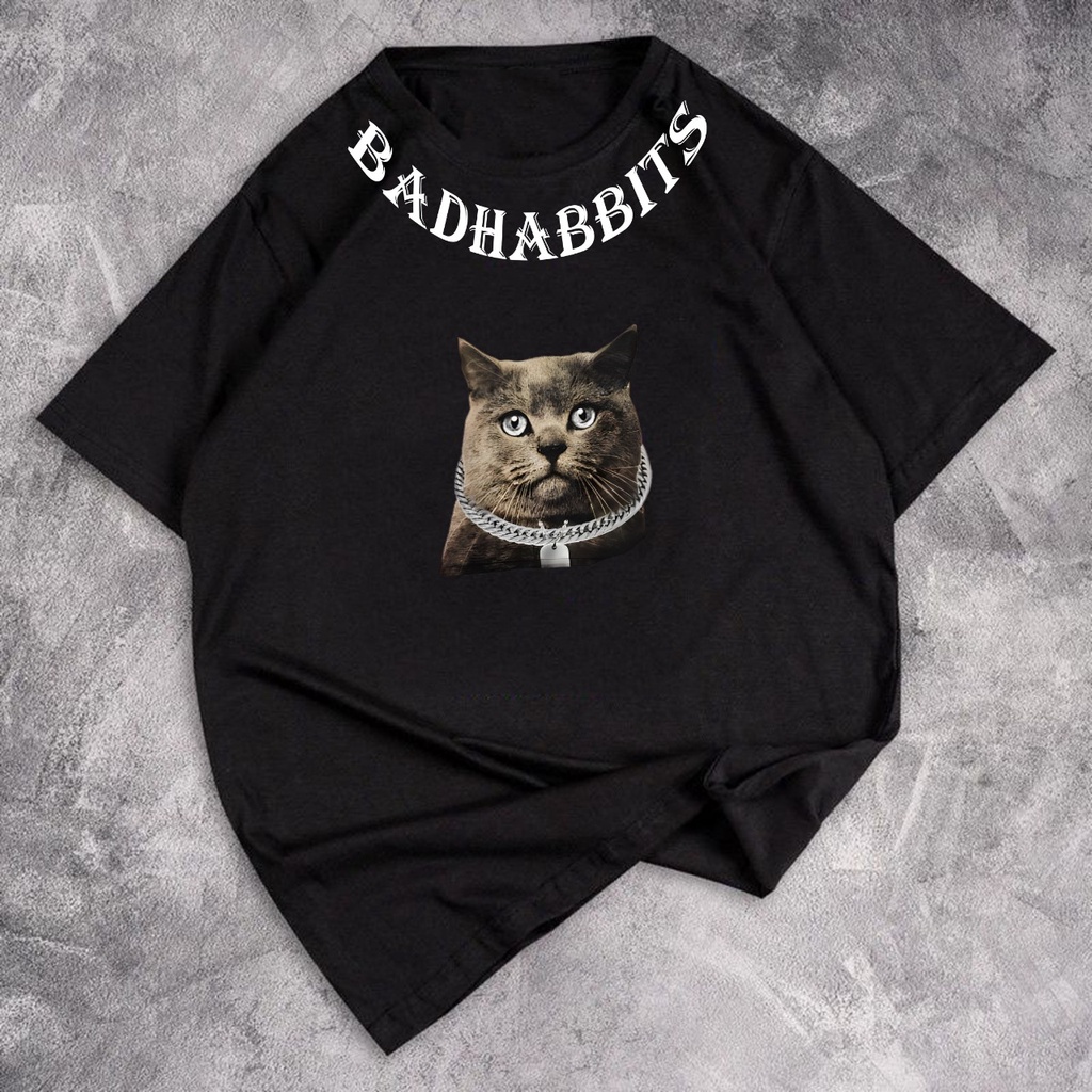 GSC - Kaos OVERSIZE BAD HABBITS CAT / Kaos Oversize Bahan Cotton 24s