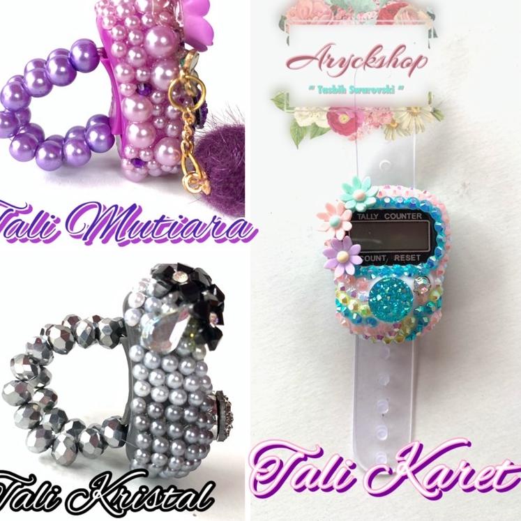 ム UNGU MUCAM BUNGA POM2 Tasbih digital Swarovski bling Blink Alat Dzikir Souvenir cantik haji Umroh 