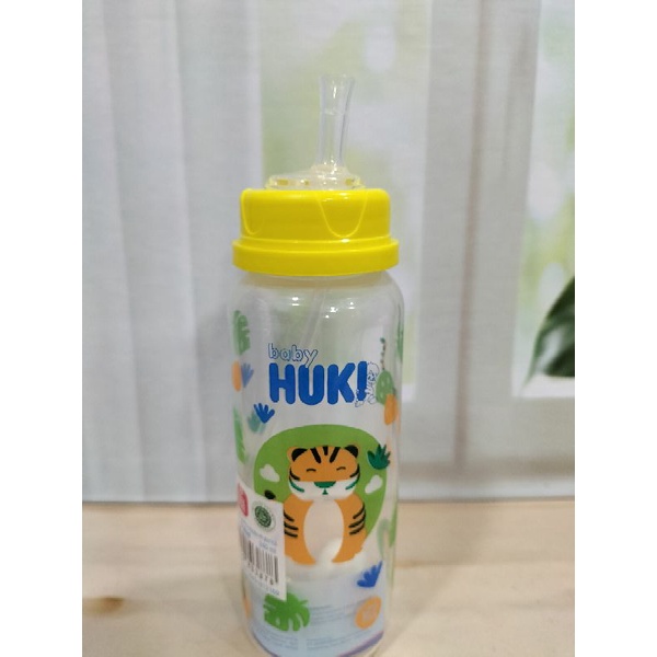 Paket Botol Huki Dengan Sedotan BPA Free 240Ml/DOT Nipple Gepeng Dan sedotan