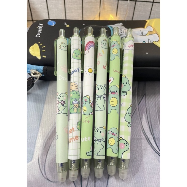 

6pcs Pulpen Penghapus KLIK Gel Kristal Pen Dapat Di hapus / Erasable Pen Bolpoin Model KLIK ON OFF
