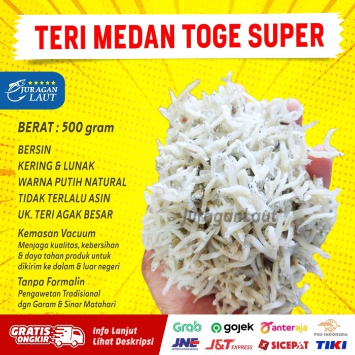 

Shumamedan Ikan teri toge medan toge Super 500 gram asli kering Grade A EKSPORT
