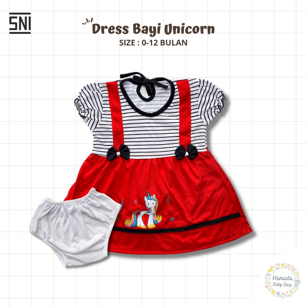 Dress Anak Bayi Perempuan Unicorn Katun