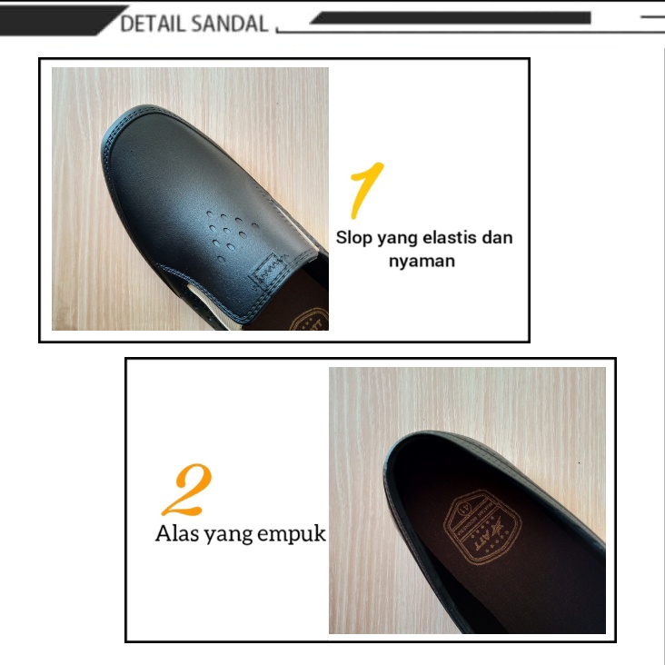 sogo ATT AWK 557 SEPATU SLIP ON Sepatu Cowok Bahan Karet Ringan Tahan Air Nyaman Elastis AB 350 AWKN 596