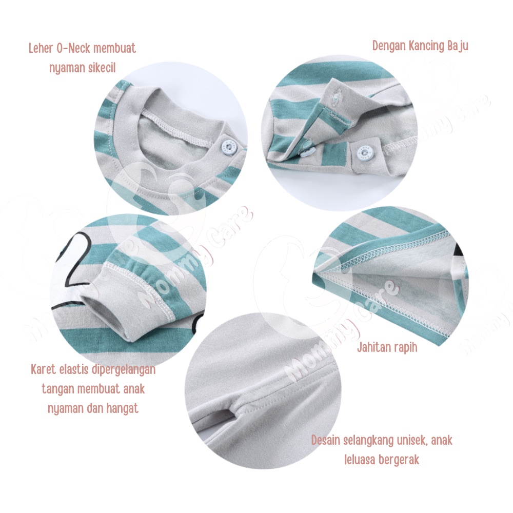 MOMMYCARE BAJU TIDUR ANAK SETELAN PIYAMA BAYI SET LENGAN PANJANG BAHAN LEMBUT BAJU TIDUR BAYI #C13-#C17