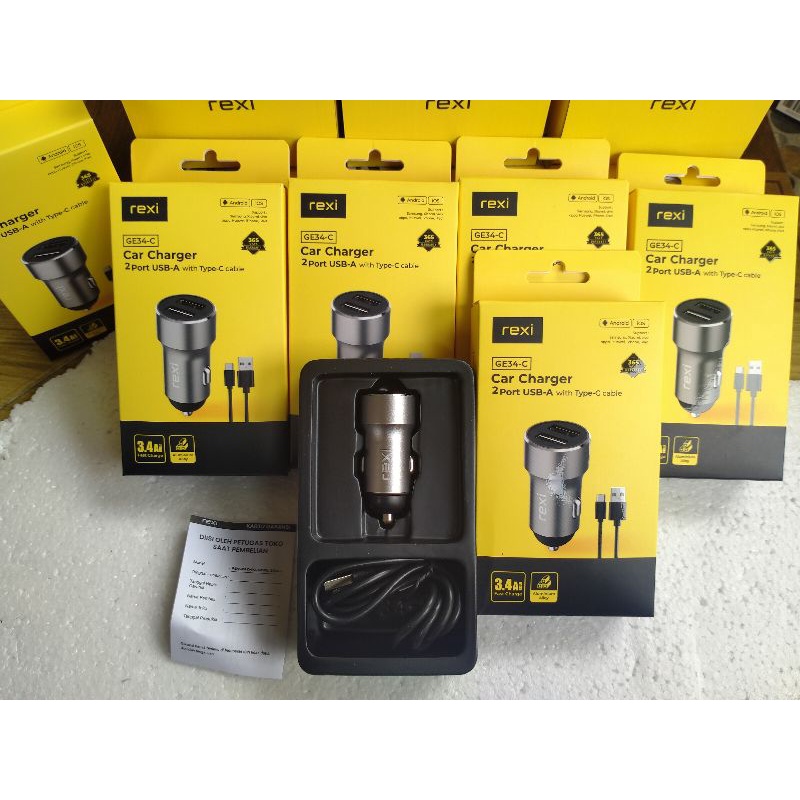 tyu CAR CHARGER REXI GE34-C/GD30-C Fast Charging 3.A AST