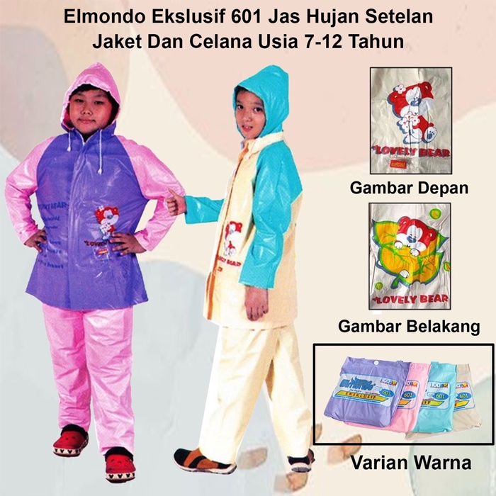 FELWINSHOP  Jas Hujan Anak Remaja Elmondo Exclusive
