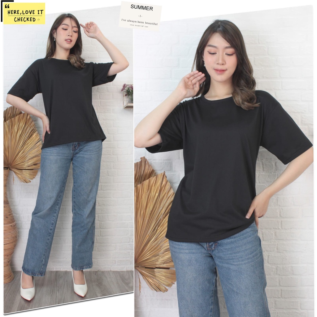 BAJU KAOS POLOS CEWE / KAOS O NECK / KAOS ABG / KAOS CEWEK / KAOS MURAH / KAOS KATUN / KAOS TERKINI