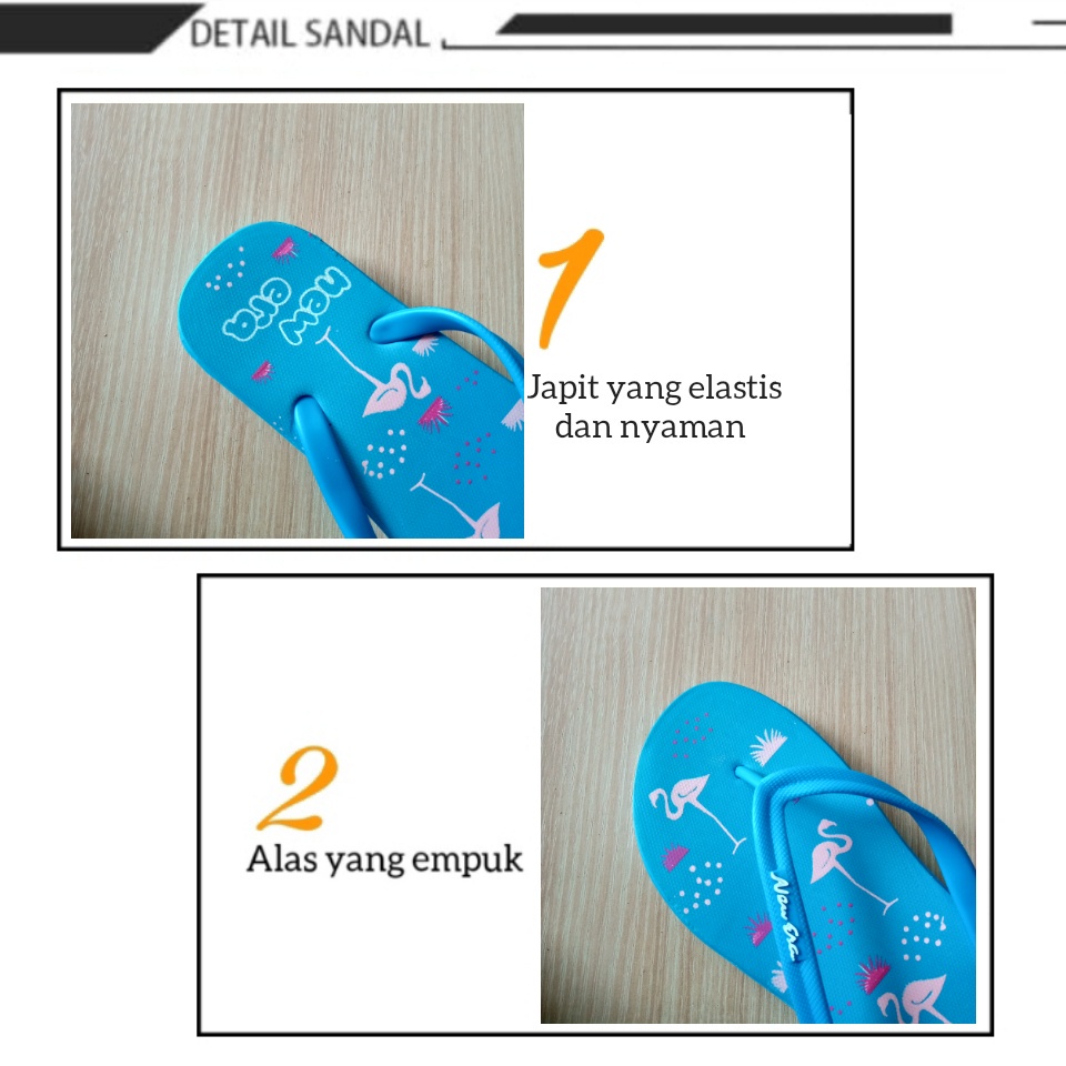 BB NEW ERA LB CNC 56 FL Sandal Japit Motif Flamingo