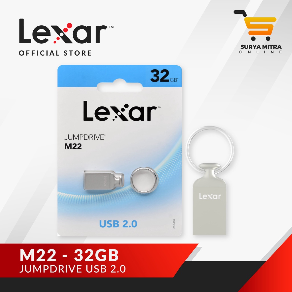 Lexar Flashdisk JumpDrive M22 32GB Metal USB 2.0