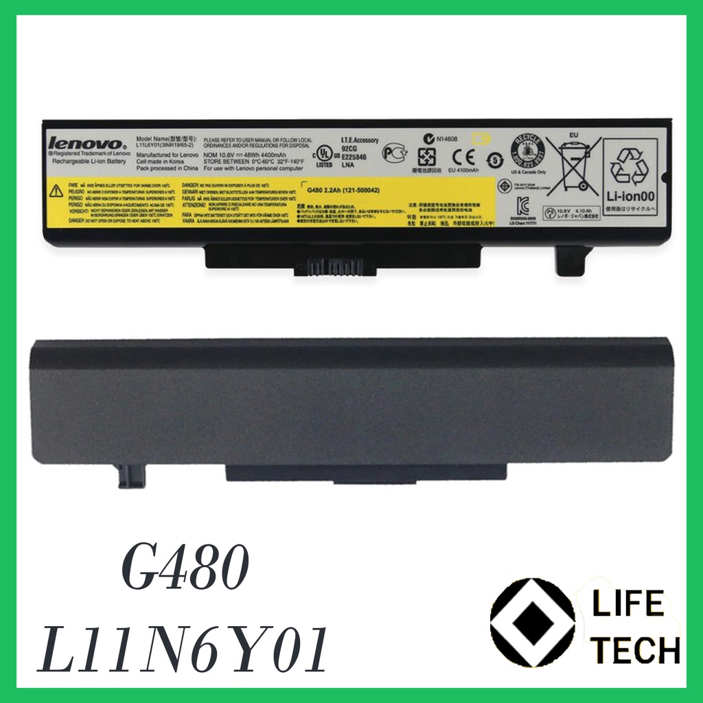 Baterai Lenovo G480 G480A G580 G580A G580AM G585 G780 Z380 Y480 Y580 G480 G490 Y485 Y585 G400 G500 G405 G505 L11L6Y01 L11S6Y01