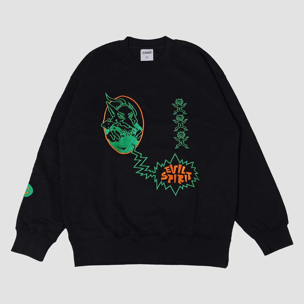 EVILSPIRIT CREWNECK - GOTHAM BLACK UNISEX