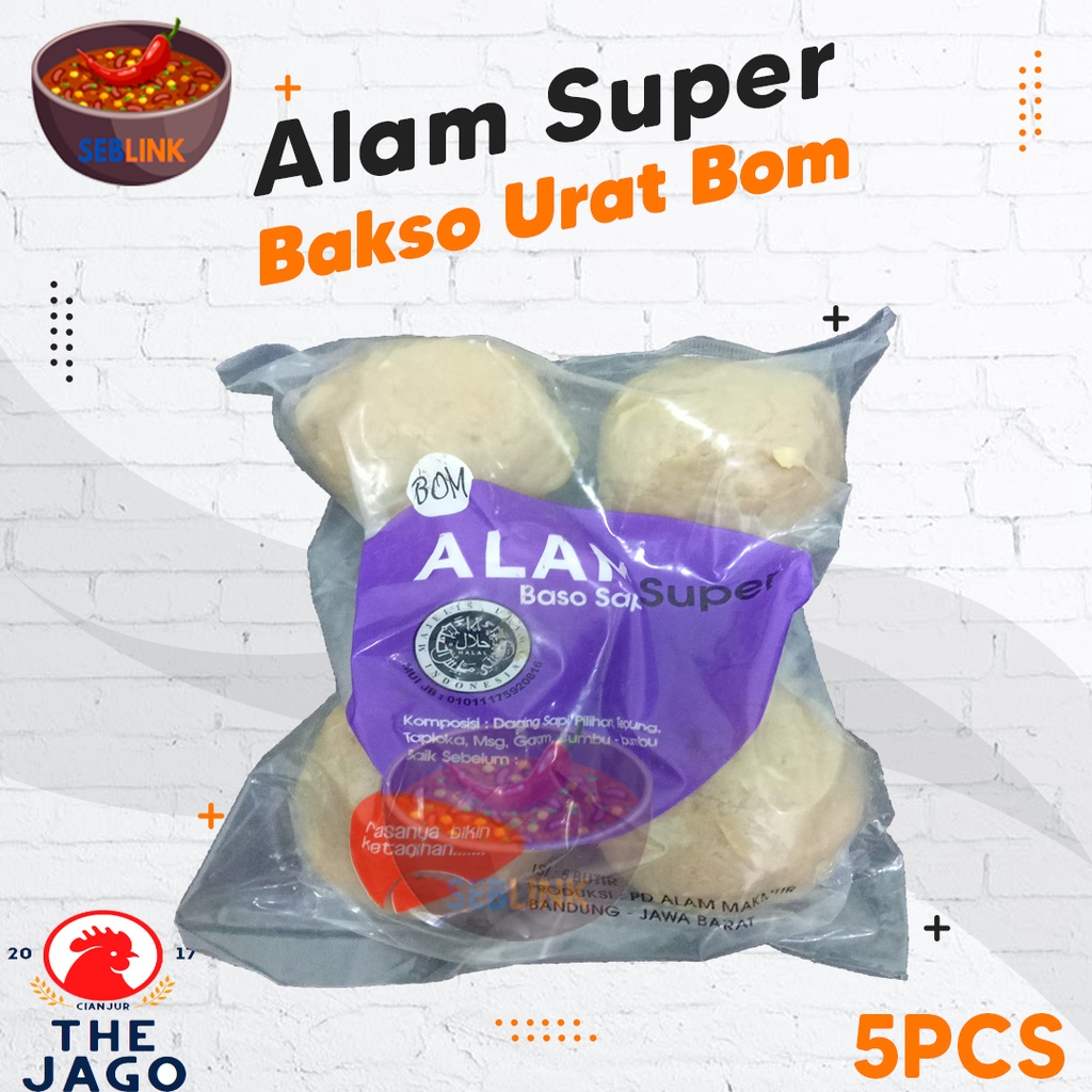 

Bakso Alam Super Baso Urat Jumbo 5 Buah (BKS) Vacum
