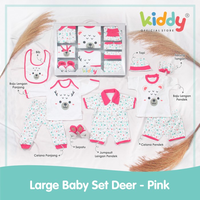 

(COD) Baby gift set / Hampers bayi besar /Kado Bayi / Kado Lahiran /-1208A - Merah Muda