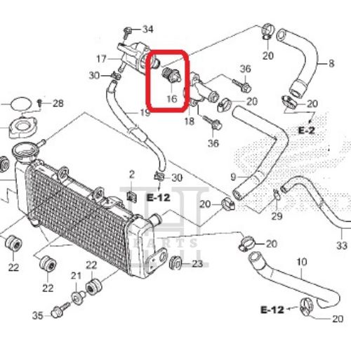 THERMOSTAT RADIATOR KLEP OTOMATIS PER KUNINGAN NEW CBR 150R K45G, NEW CB150R STREETFIRE K15G &amp; NEW CB150R STREETFIRE K15M 19300-K15-921 ASLI ORIGINAL AHM HGP HONDA