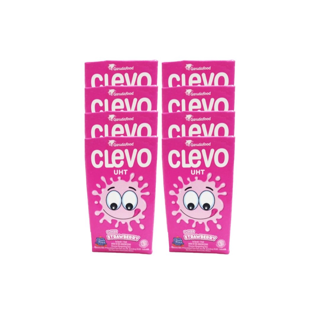 

Clevo Susu UHT Rasa Stroberi 8 x 115 mL