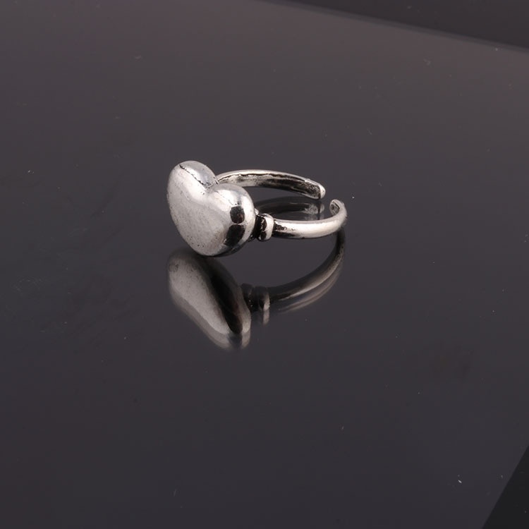 Cincin Model Terbuka Bahan Tembaga Warna Putih Gaya retro hip-hop Jepang Dan Korea Untuk Pria Dan Wanita