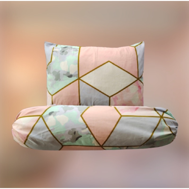 Sarung Bantal Tidur Premium Bahan Katun Halus Motif Kotak-Kotak Emily dan Sarung Bantal Berkualiats