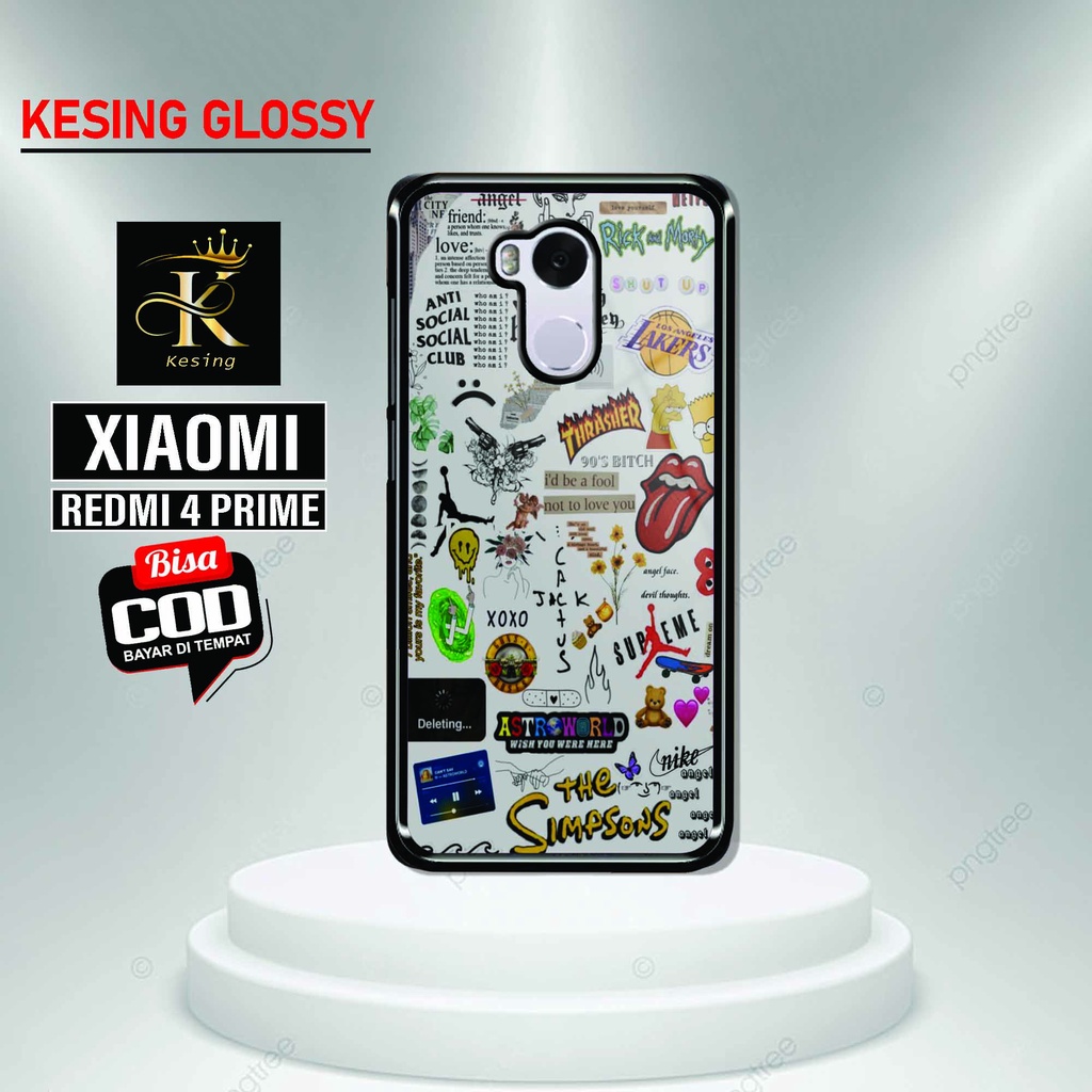 Case Redmi 4 Prime - Case Redmi 4 Prime Terbaru - Hardcase Glossy - Softcase Kaca - Case Redmi 4 Pri