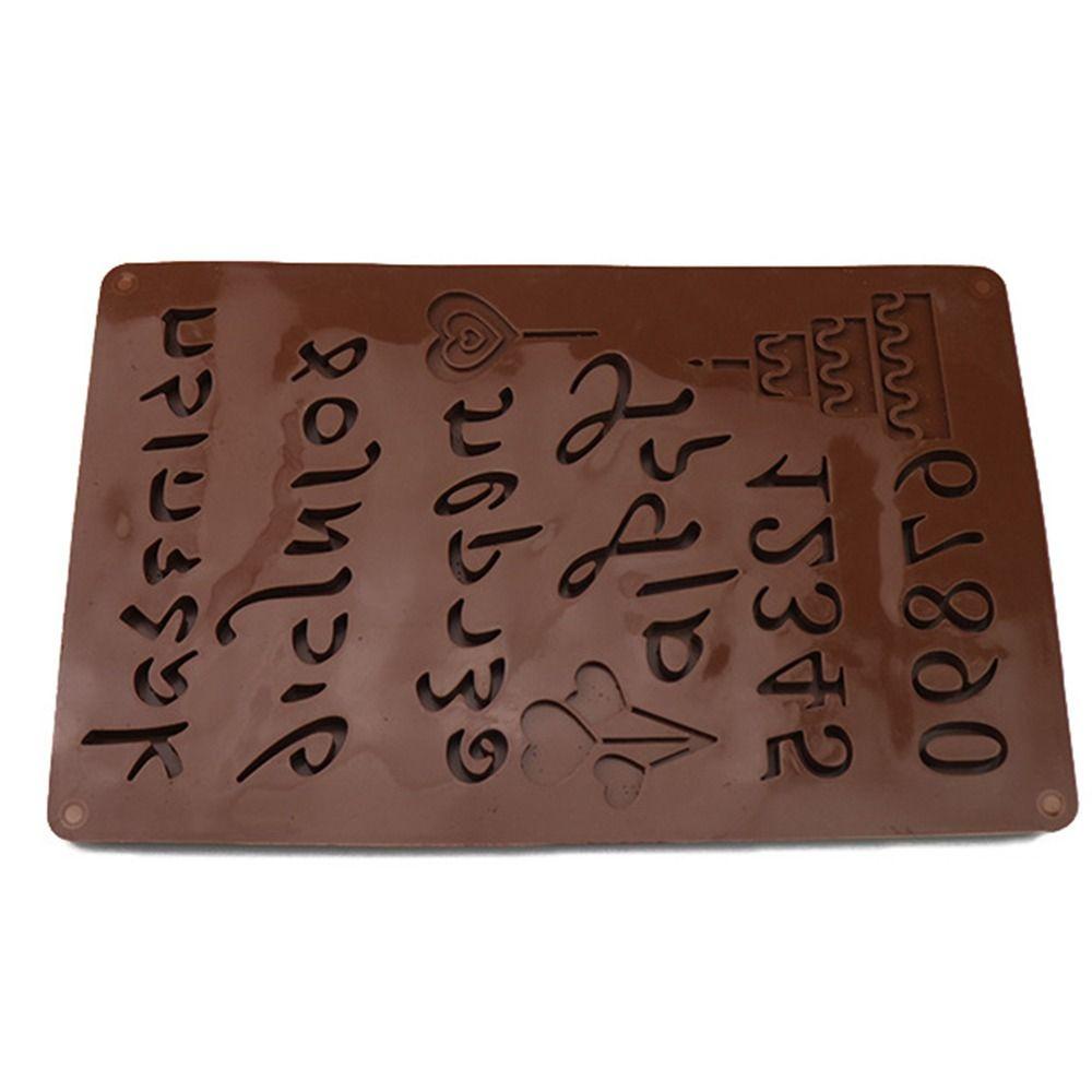 Solighter Cetakan Coklat Silikon Baking Tool Handmade Alat Dekorasi Kue Bakeware Cetakan Membuat Kue Angka Arab