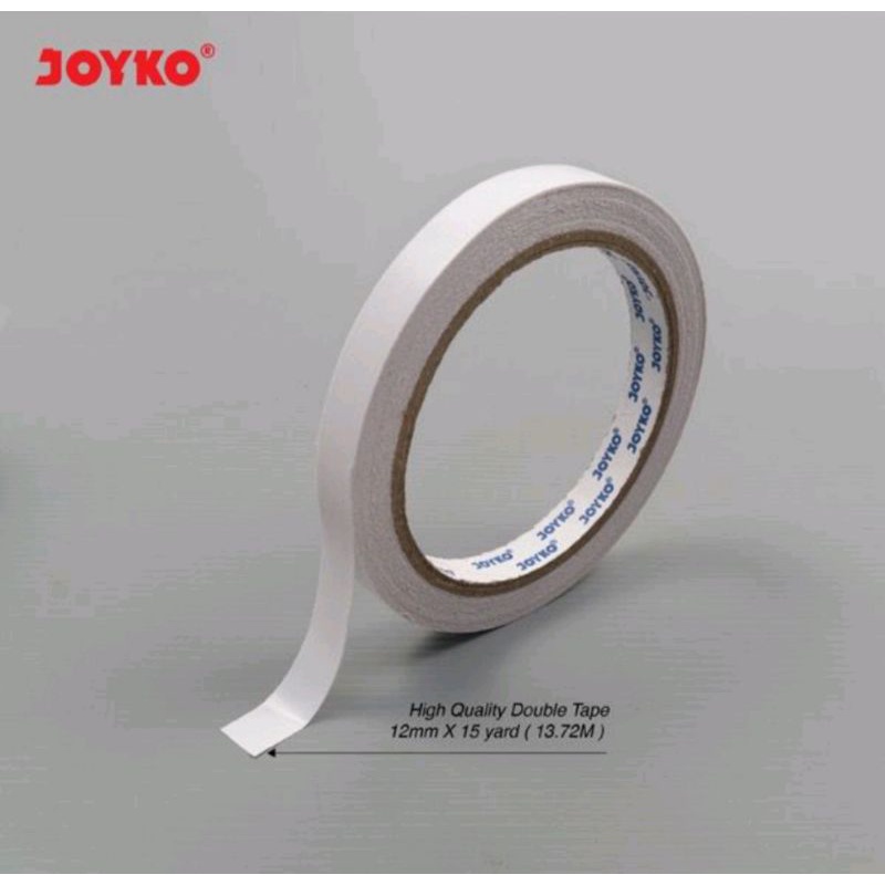 

(1 Biji) GROSIR Double Tape Joyko 12 mm x 15 yard Blue Core / Double Sided Tape Perekat 2 Sisi Joyko 12 mm x 15 yard / Double Tape 12 mm Joyko Core Biru