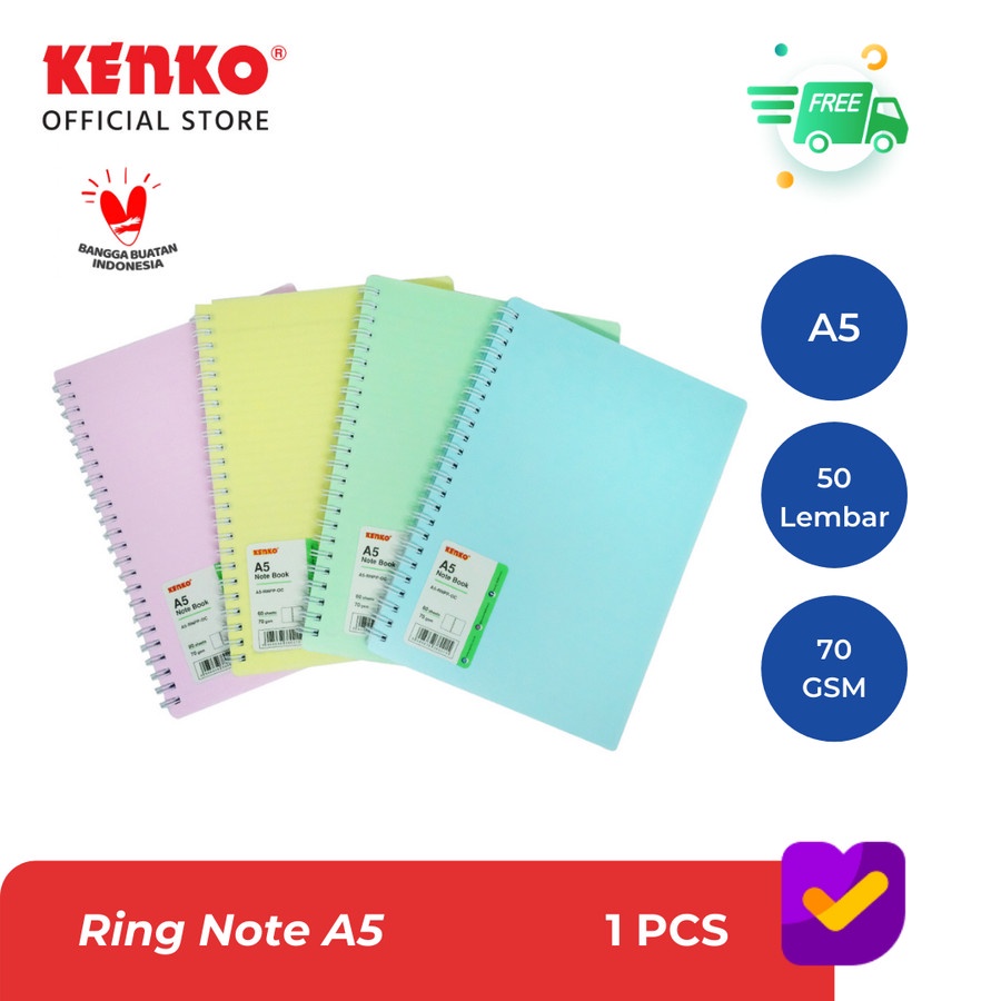 

Notebook Kenko A5 RNPP Pastel Color Ring Note