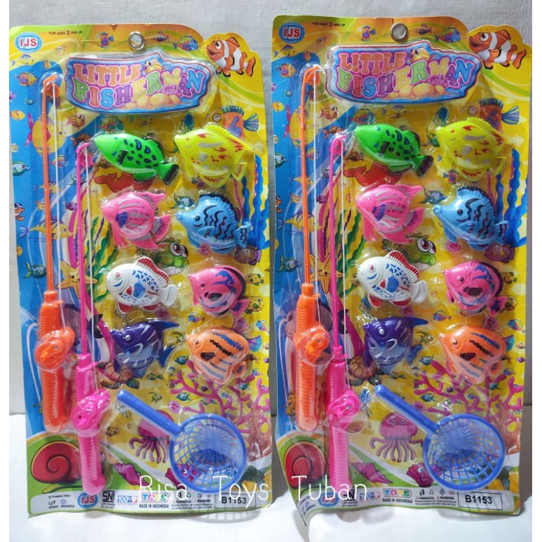 MAINAN PANCING IKAN MAGNET UK BESAR, ISI 2 KAIL, IKAN 8 PICS (81153)