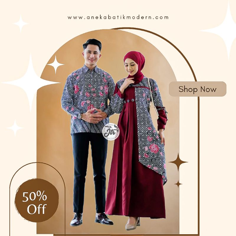 COUPLE ALEEYA DRESS BATIK KONDANGAN TUNANGAN HAJATAN NIKAHAN LEBARAN KEMEJA BATIK PRIA LENGAN PANJAN