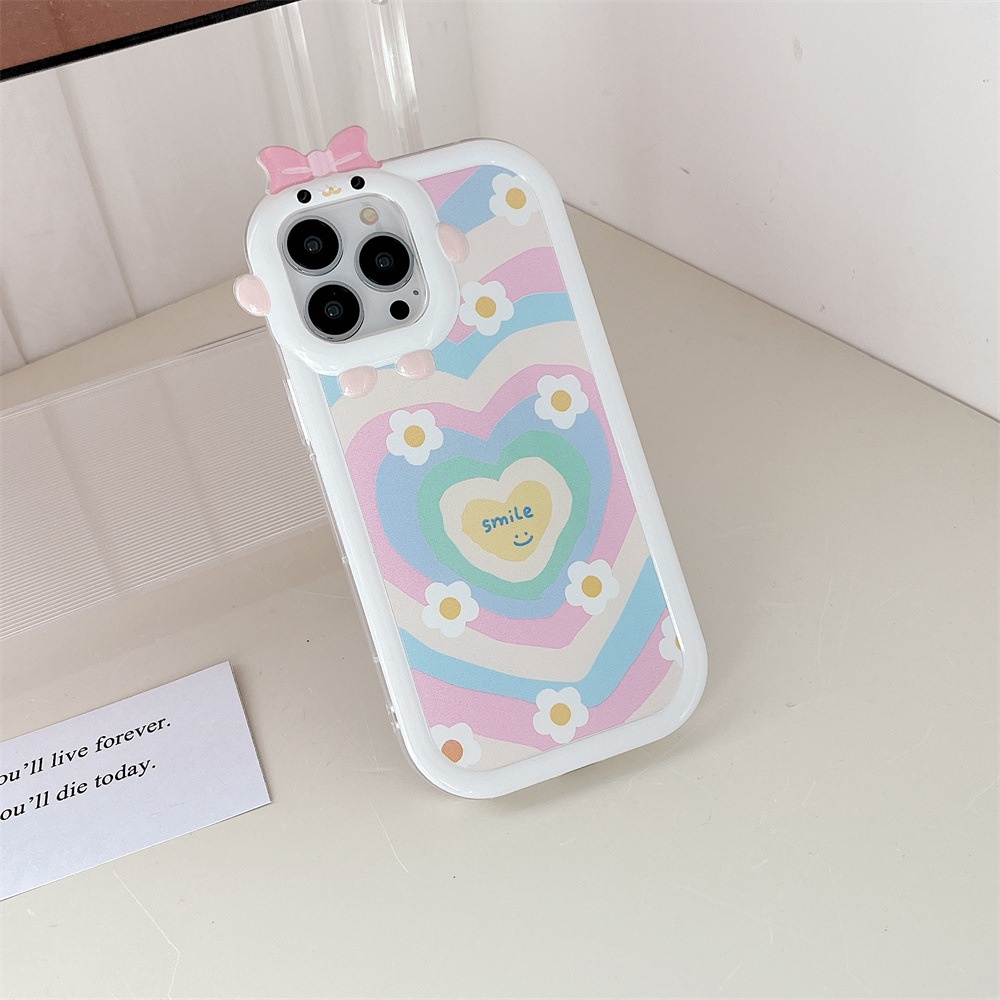 Soft Case Silikon Transparan Motif Hati Untuk iPhone 11 12 13 14 Pro Max 6s 6 Plus 7 8 Plus XR X XS Max SE 2020 2022 14 Plus