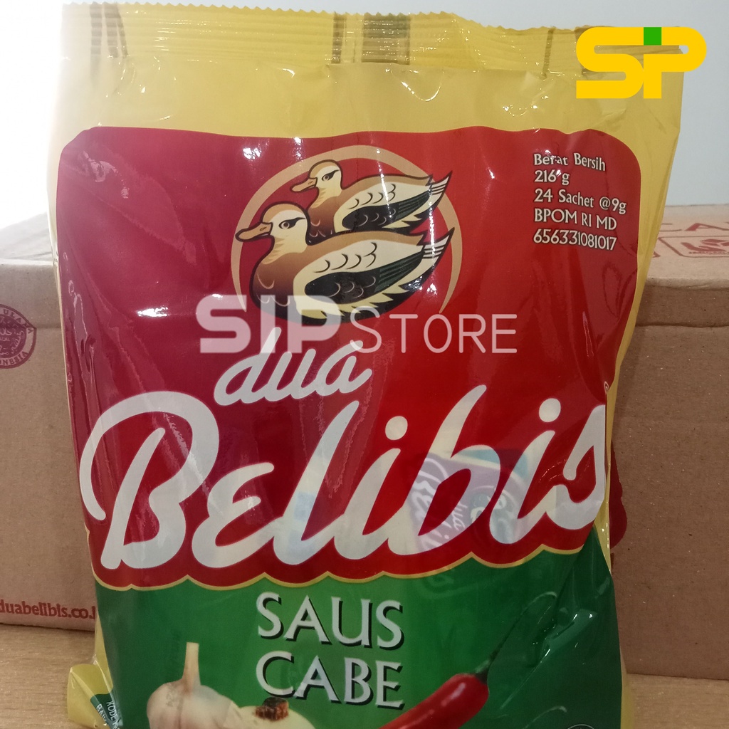 Saos Cabe DUA BELIBIS / Saus Sambal Hot Chili / Saus Cabe Belibis Sachet 24 x 9 gr