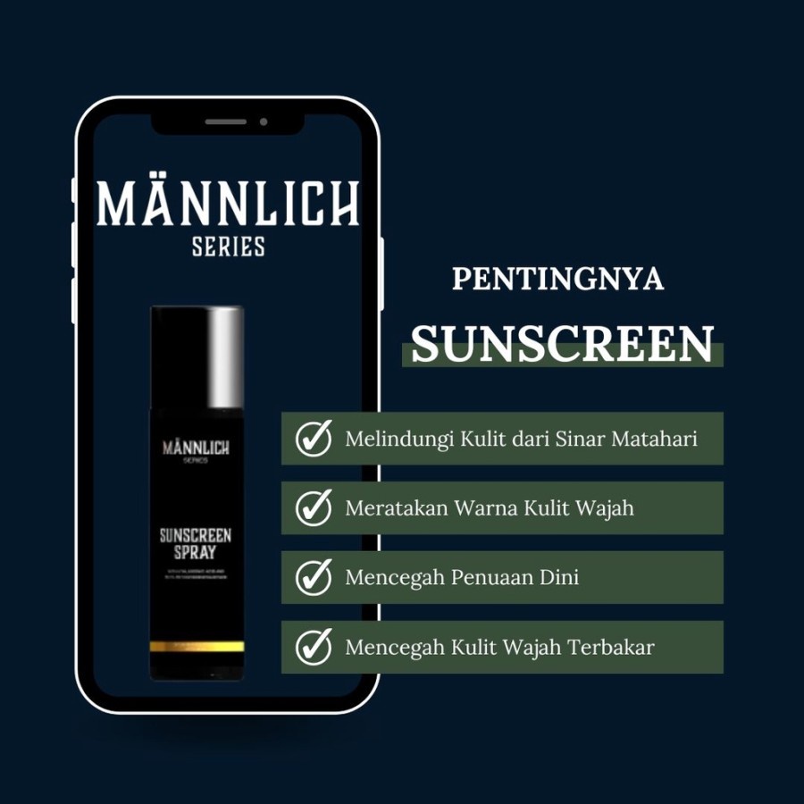 MANNLICH SERIES SUNSCREEN SPRAY 60 ML - PELEMBAB WAJAH