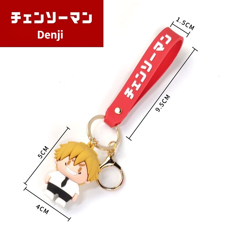 Gantungan Kunci Chainsaw Man Keychain Anime Pochita Denji Power Makima Aki Key chain