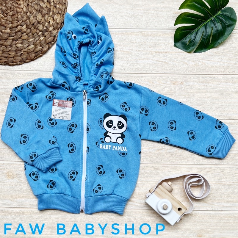 Jaket Bayi Bahan Sweater Mantel Bayi Hangat Kupluk Kuping Anak Usia 0-18 Bulan Faw Babyshop