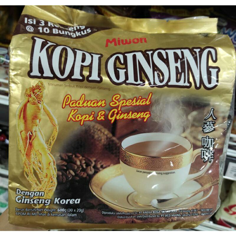 

Kopi Ginseng Miwon 30 sachet