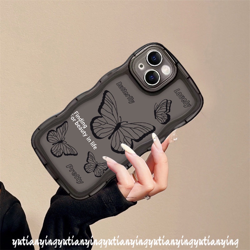 Soft Case TPU Motif Kupu-Kupu Hitam Retro Untuk Redmi Note 11 11s 9 8 10 Pro Max Plus 9 10 9T 10C 10A 9A 9C 10 10s 10Pro