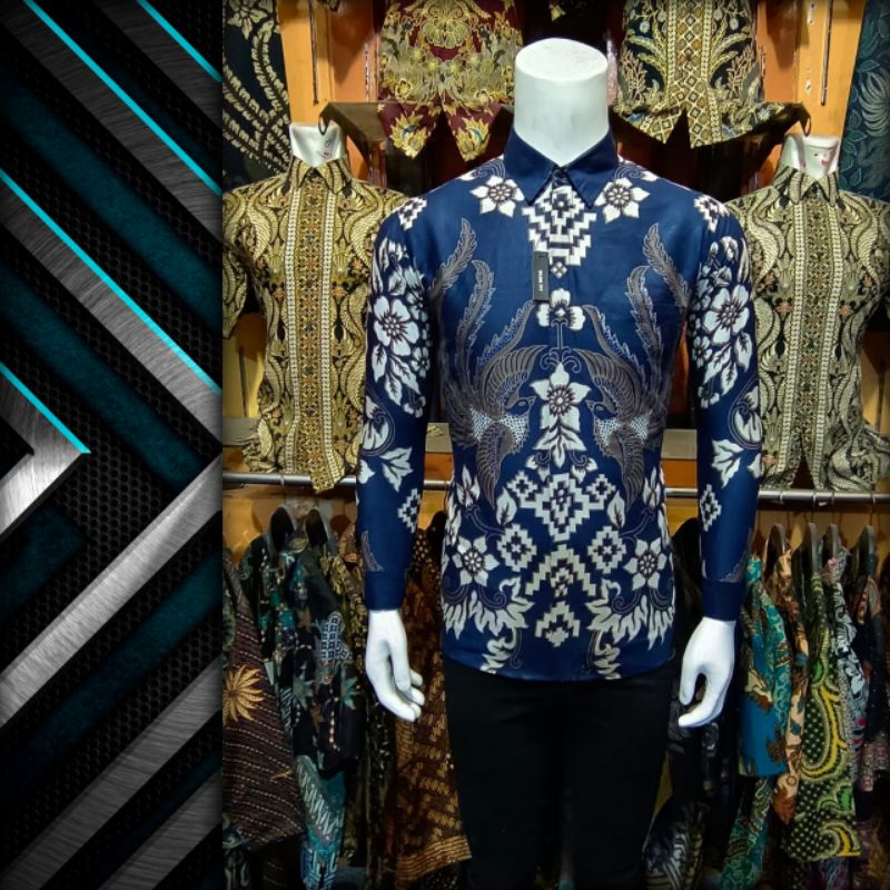 kemejan Pria Lengan Panjang Slimfit Modern Batik Slimfit Pria