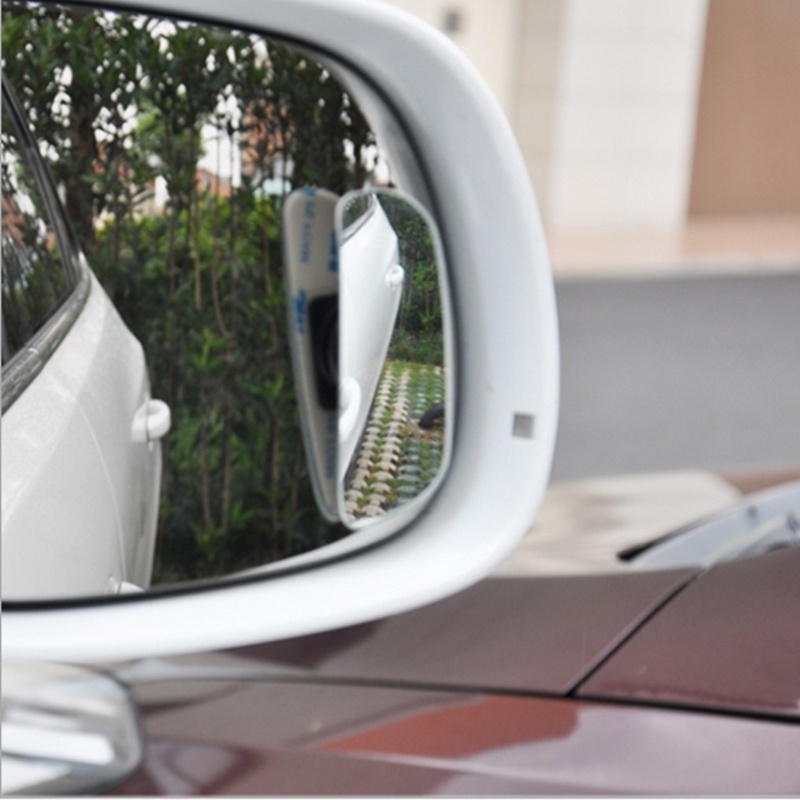 1/2 Pcs HD Glass Round Square Car Blind Spot Mirror/ Auto Motorcycle 360° Adjustable Wide Angle Rearview Mirrors