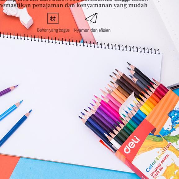 

DELI Colored Pencil Triangle Soft Basswood Rich 36C [EC00230] - Pensil