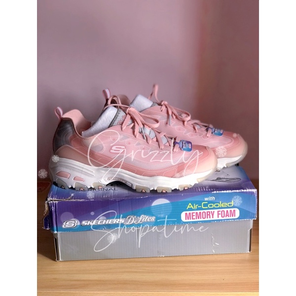 Sepatu Skechers Breeze Tech Women  D’Lites Fresh Air Rose 149235/ROS