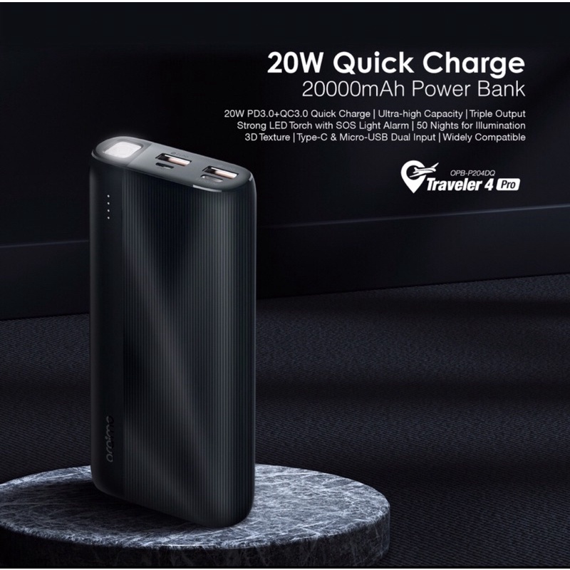 Powerbank Oraimo 20000Mah Traveler 4 Pro