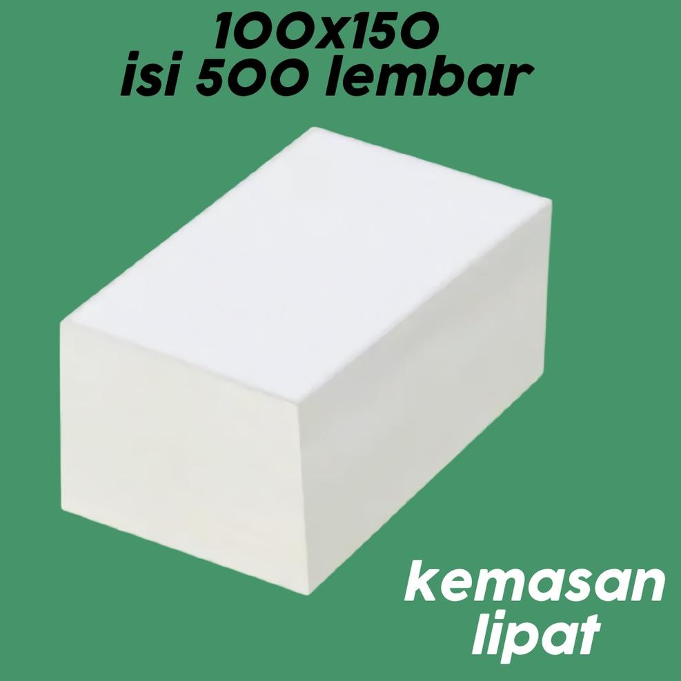 

む Label Thermal 100x150 Kertas isi 500 dan 2000 Lembar Sticker Receipt Barcode Xpinter kemasan lipat KESTAS STIKER THERMAL 100X150 KEMASAN LIPAT [BEST QUALITY SIAP KIRIM] ,,,