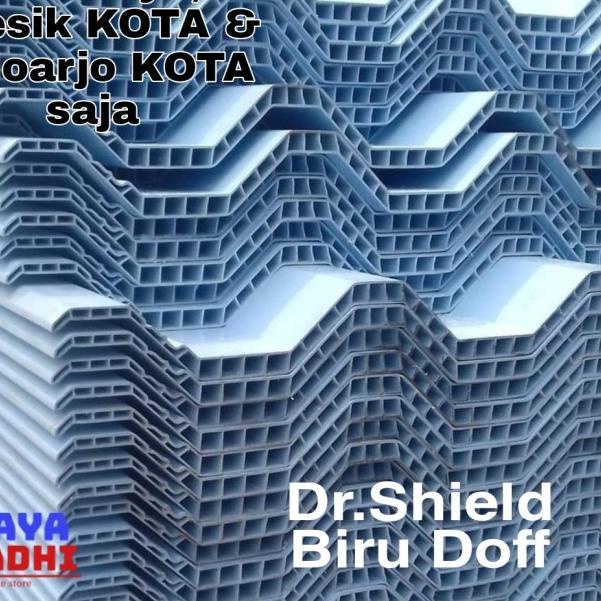 Atap Dingin uPVC Dr. SHIELD Putih/Biru Doff - 1m, RF 760