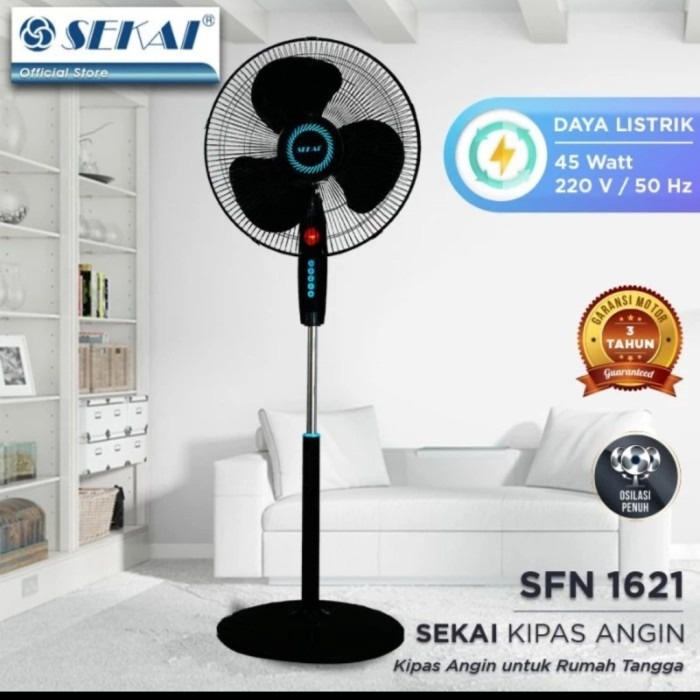 Standfan SEKAI SFN1621 SFN 1621 Kipas Angin Berdiri 16inch SFN-1621