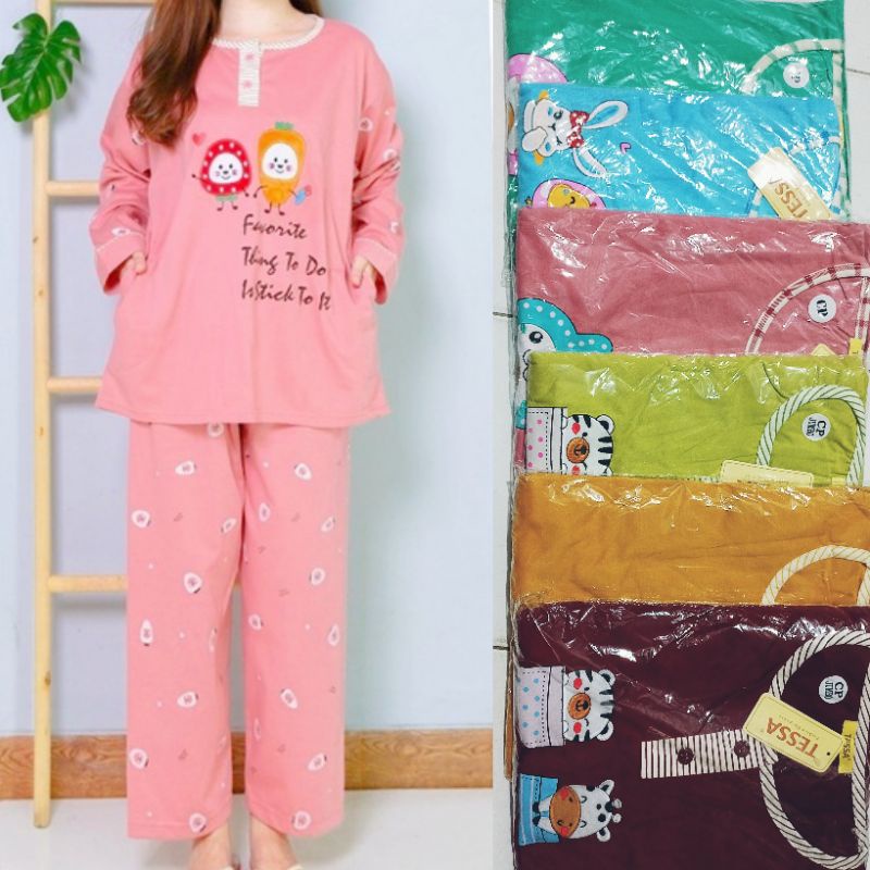 Laris New Piyama PP Krah kancing import - Piyama Dewasa Import premium