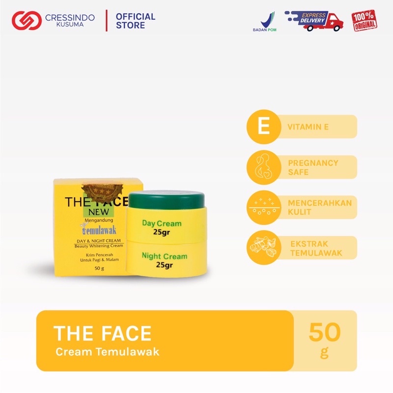 (BISA COD) THE FACE TEMULAWAK DAY &amp; NIGHT CREM 50gr