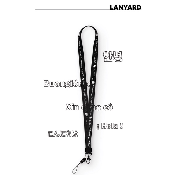 TREASURE HELLO LANYARD SET HOLDER ID CARD TREASURE UNOFFICIAL