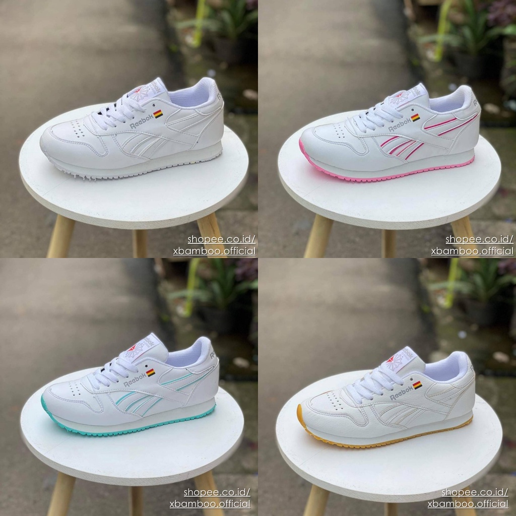 Sepatu Wanita Sneakers Cewek Putih Reebok Classic Premium BNIB - Sepatu Running Women Made In Vietna
