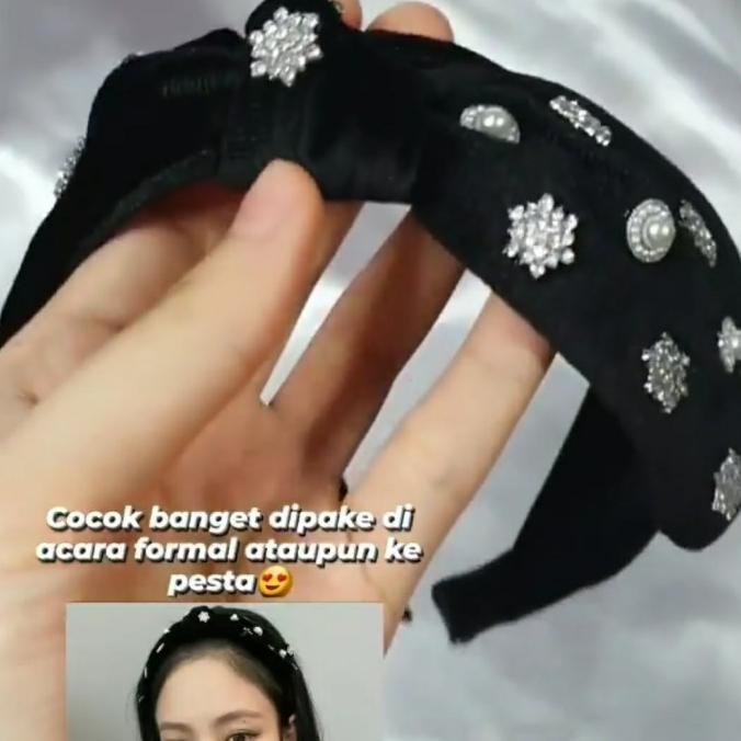 Jennie Hylt Pearl Snow Velvet Korean Headband | Bando Import Korea