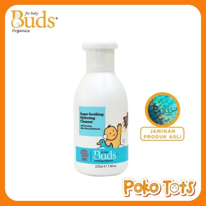 Buds Organics Super Soothing Hydrating Cleanser 225ml Sabun &amp; Shampoo Bayi Kulit Sensitif BSO Soothing Organic