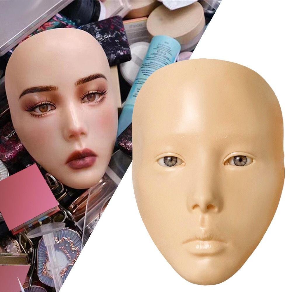 Solighter Hadiah Alat Bantu Sempurna Untuk Artis eyelash Pemula Untuk Wajah Mata Lukisan Latihan Makeup Latihan Kulit Makeup Face Board