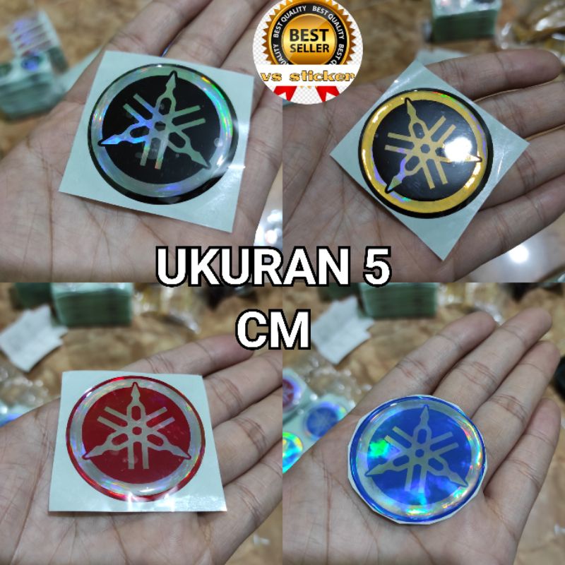 EMBLEM TIMBUL LOGO YAMAHA UKURAN 5 CM MOTOR BYSON VIXION NMAX